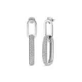 MICHAEL M Earrings Double Luxe Link Wide Drop Earrings