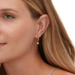 MICHAEL M Earrings Foundation Bezel Huggie Hoops