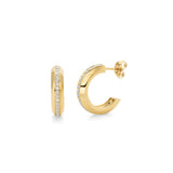 MICHAEL M Earrings Large Pavé Luxe Link Hoops