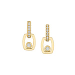 MICHAEL M Earrings Link Earrings with Bezel Set Diamond