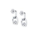 MICHAEL M Earrings Link Earrings with Bezel Set Diamond