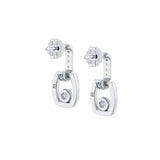 MICHAEL M Earrings Link Earrings with Bezel Set Diamond