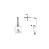 MICHAEL M Earrings Link Earrings with Bezel Set Diamond