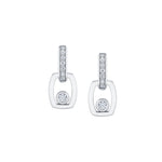 MICHAEL M Earrings Link Earrings with Bezel Set Diamond