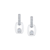 MICHAEL M Earrings Link Earrings with Bezel Set Diamond