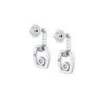 MICHAEL M Earrings Link Earrings with Bezel Set Diamond
