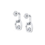 MICHAEL M Earrings Link Earrings with Bezel Set Diamond