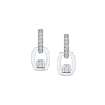 MICHAEL M Earrings Link Earrings with Bezel Set Diamond
