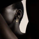 MICHAEL M Earrings Link Earrings with Bezel Set Diamond