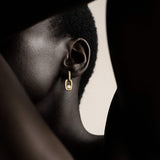 MICHAEL M Earrings Link Earrings with Bezel Set Diamond