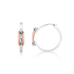 MICHAEL M Earrings Link Hoop Earrings in Gold & Silver