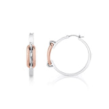 MICHAEL M Earrings Link Hoop Earrings in Gold & Silver