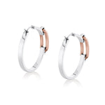 MICHAEL M Earrings Link Hoop Earrings in Gold & Silver