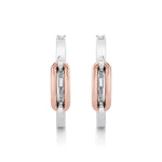 MICHAEL M Earrings Link Hoop Earrings in Gold & Silver