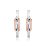 MICHAEL M Earrings Link Hoop Earrings in Gold & Silver