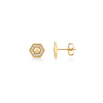 MICHAEL M Earrings Mini Hex Studs