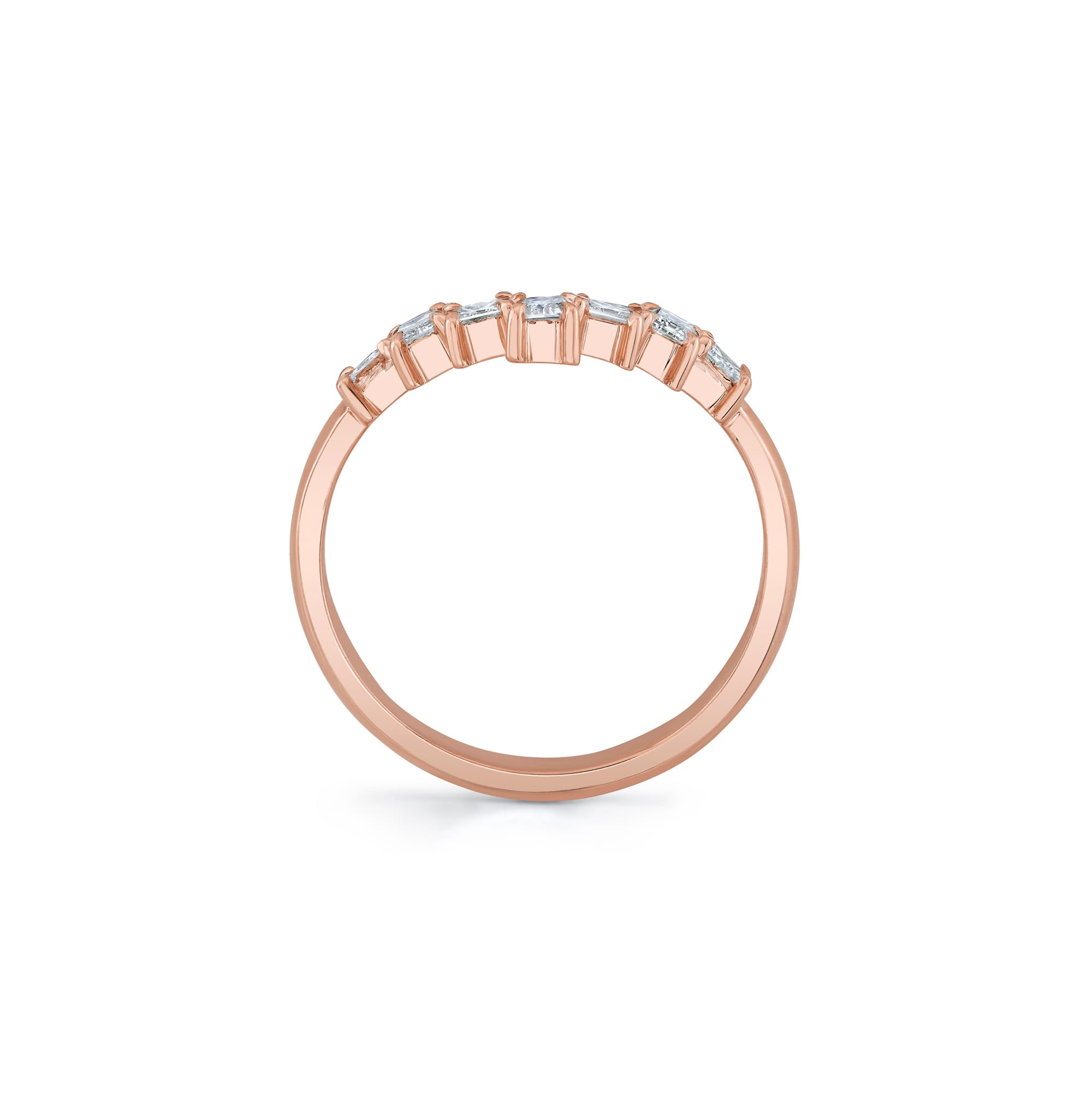 MICHAEL M Earrings Mini Montage Emerald Chevron Ring