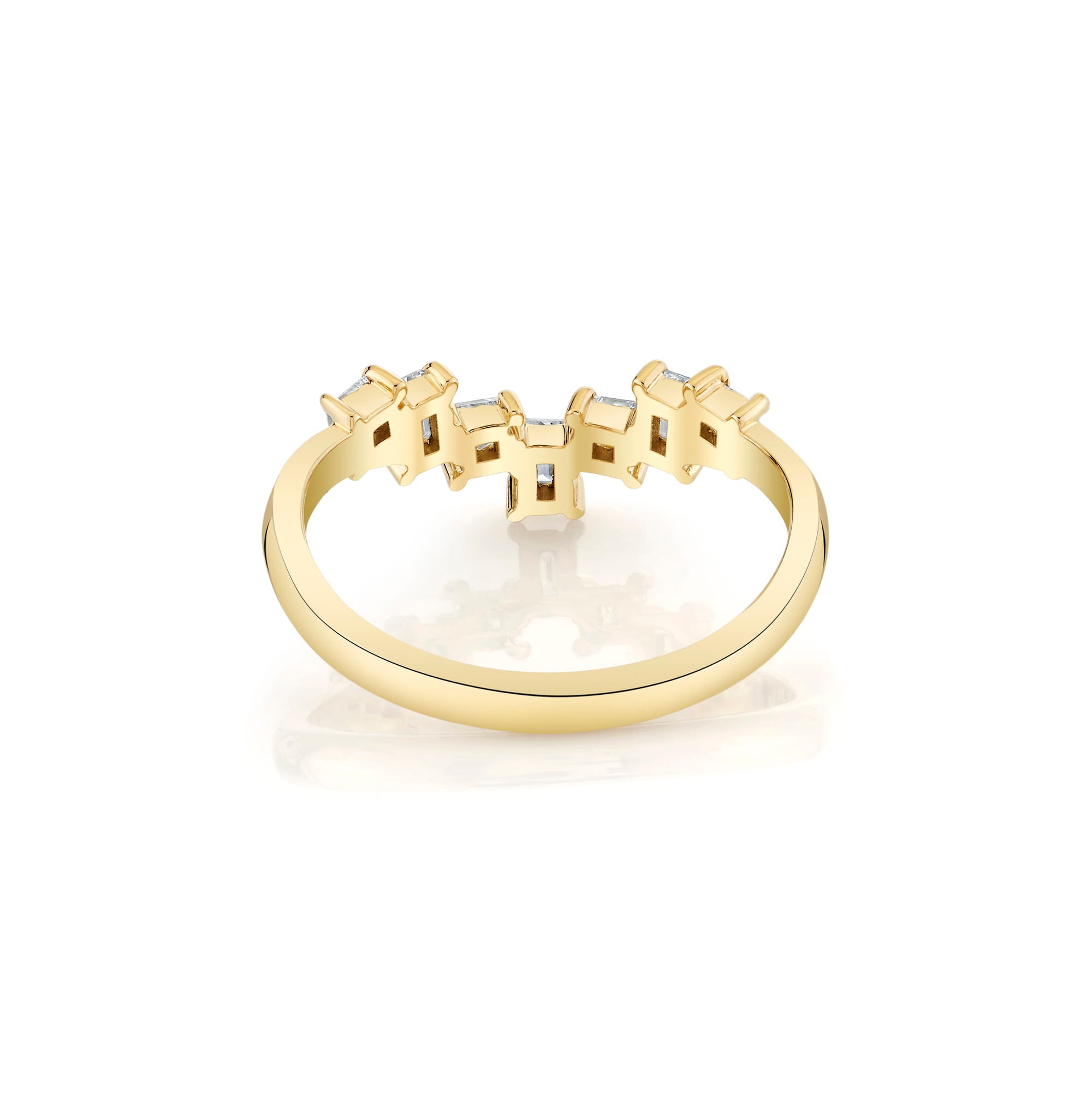 MICHAEL M Earrings Mini Montage Emerald Chevron Ring