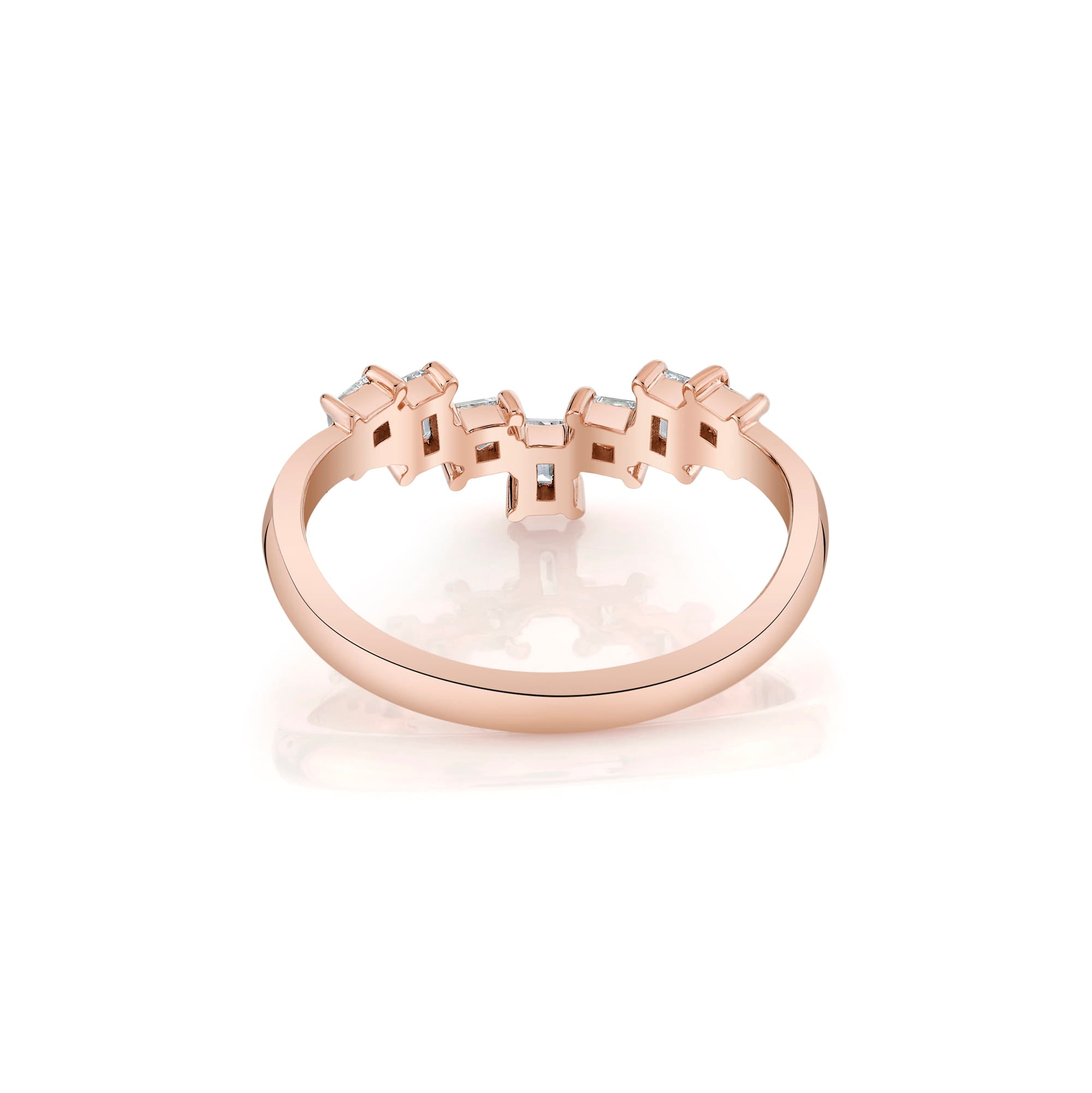 MICHAEL M Earrings Mini Montage Emerald Chevron Ring