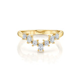 MICHAEL M Earrings Mini Montage Emerald Chevron Ring