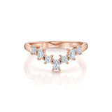 MICHAEL M Earrings Mini Montage Emerald Chevron Ring