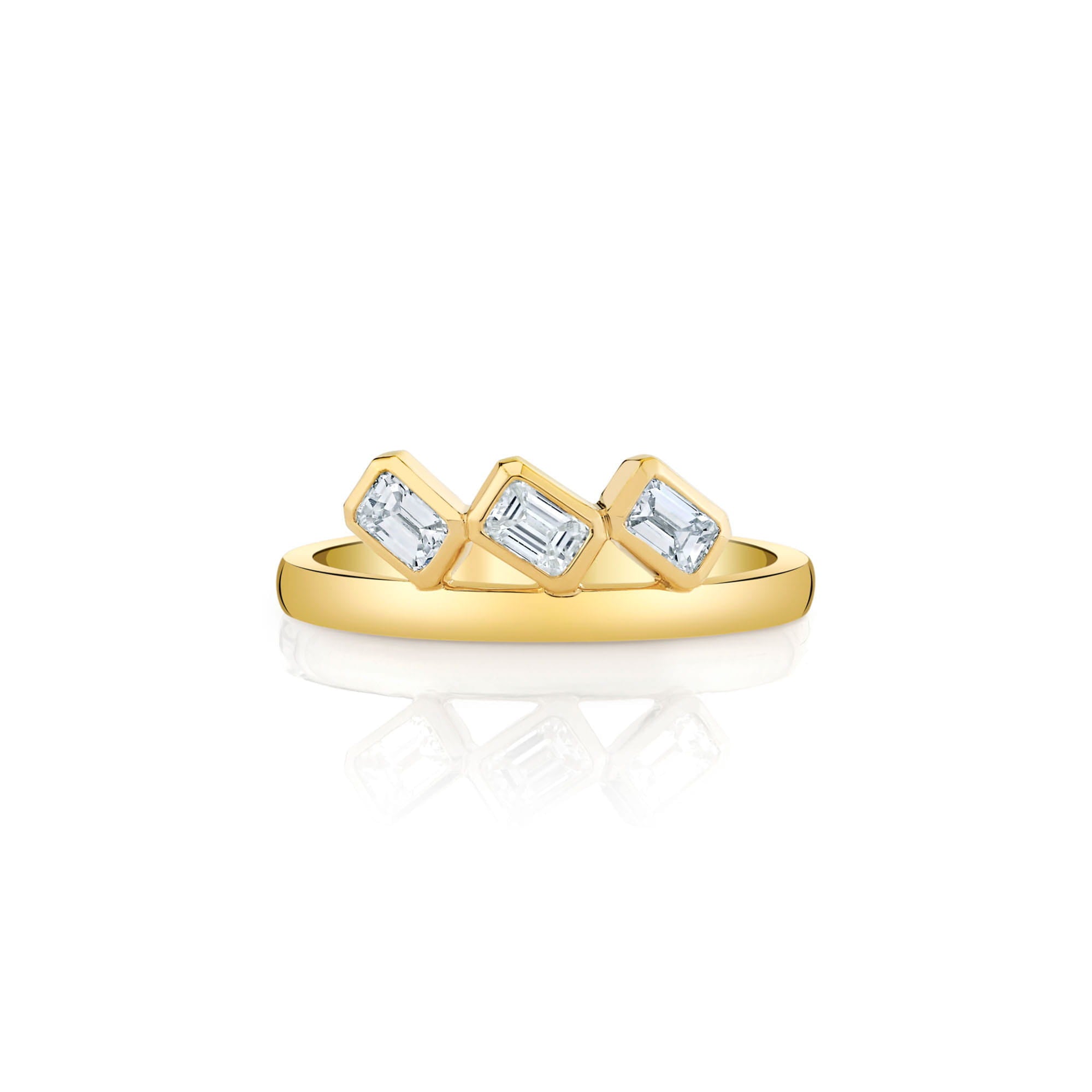 MICHAEL M Earrings Mini Montage Floating Emerald Ring