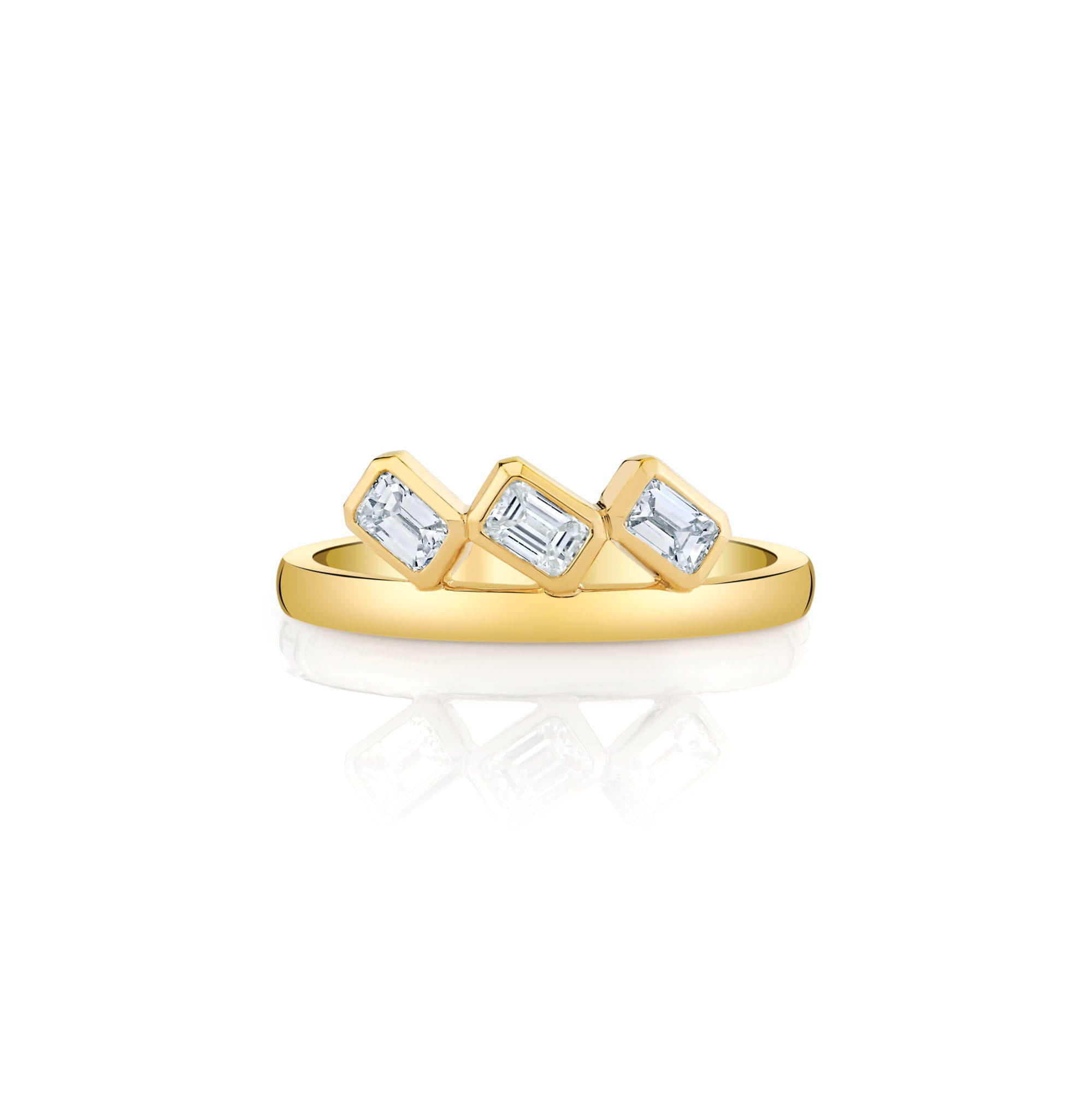 MICHAEL M Earrings Mini Montage Floating Emerald Ring