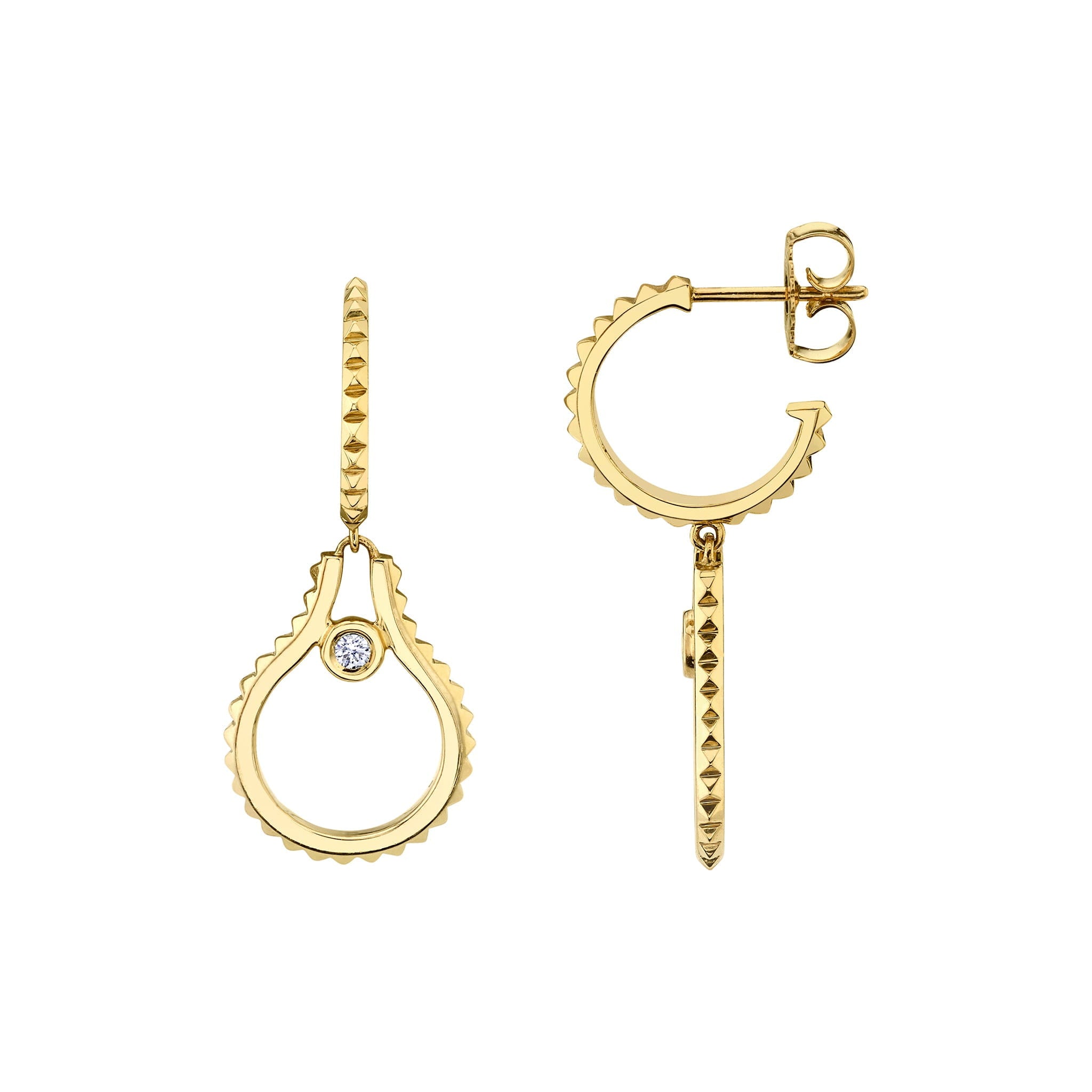 MICHAEL M Earrings Mini Signature MM Tetra Earrings