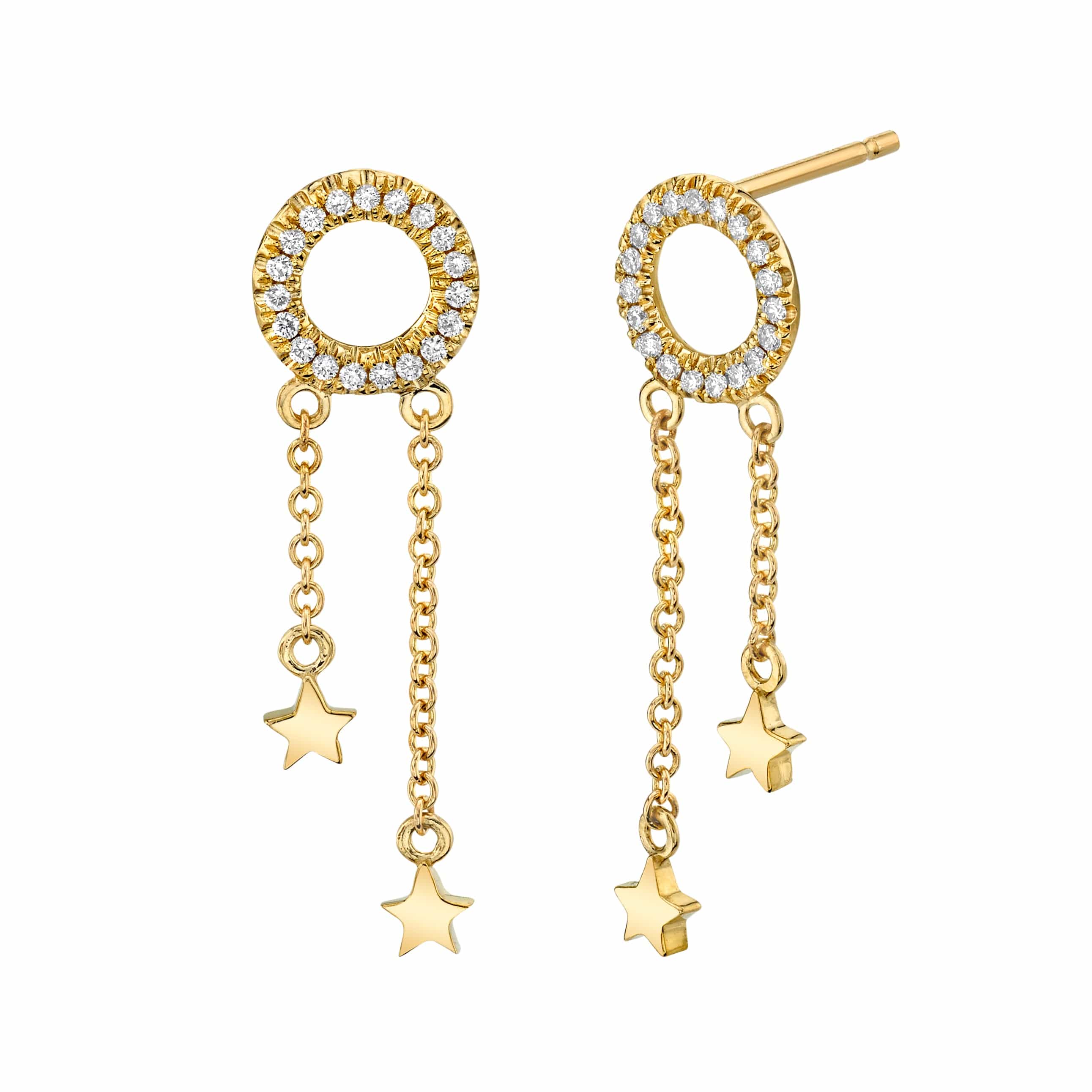 MICHAEL M Earrings Mini Star Drop Diamond Earrings