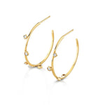 MICHAEL M Earrings Mixed Shape Bezel Hoops