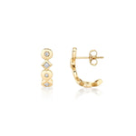 MICHAEL M Earrings Mixed Shape Bezel Huggies