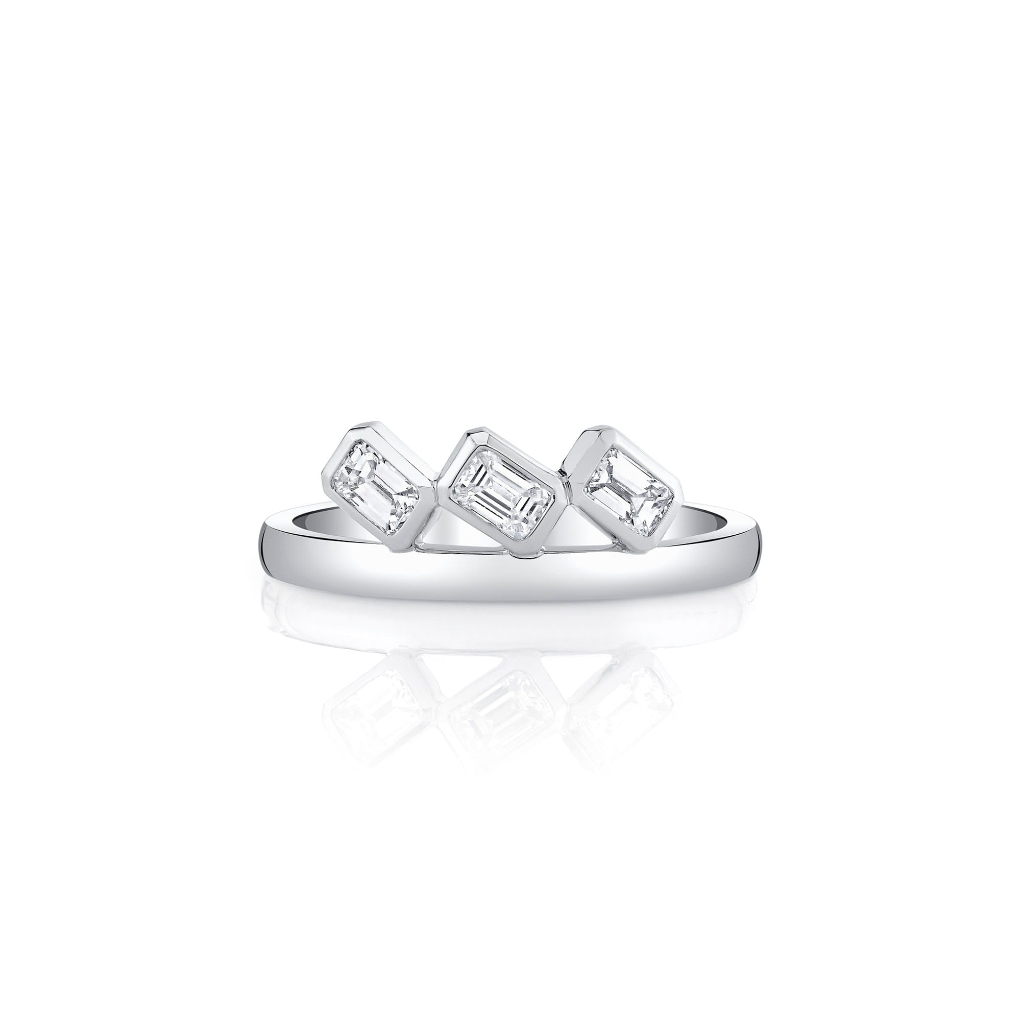 MICHAEL M Earrings Montage Floating Emerald Ring