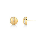 MICHAEL M Earrings Orb Stripe Button Studs