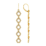 MICHAEL M Earrings Pavé Hex Long Infinity Earrings