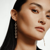 MICHAEL M Earrings Pavé Hex Long Infinity Earrings