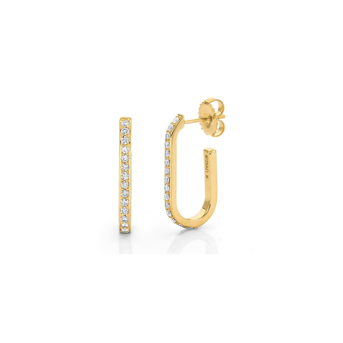 MICHAEL M Earrings Pavé Link Hoops