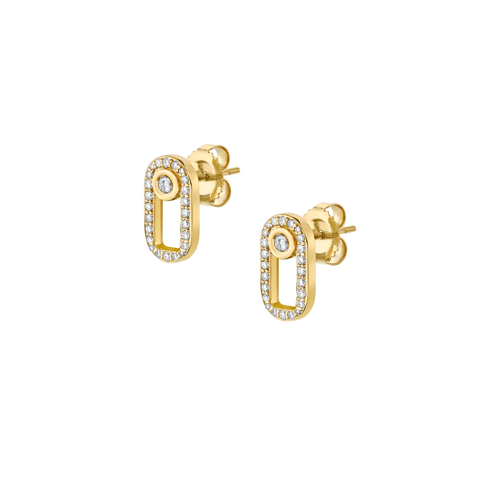 MICHAEL M Earrings Pave Singleton Studs