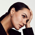 MICHAEL M Earrings Pavé Wide Luxe Link Hoop Earrings