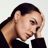 MICHAEL M Earrings Pavé Wide Luxe Link Hoop Earrings