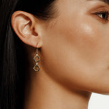 Plain Hex Short Infinity Earrings