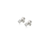 MICHAEL M Earrings Princess Bezel Stud Earrings