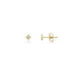 MICHAEL M Earrings Princess Bezel Stud Earrings