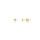 MICHAEL M Earrings Princess Bezel Stud Earrings