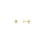 MICHAEL M Earrings Round Bezel Stud Earrings
