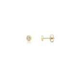 MICHAEL M Earrings Round Bezel Stud Earrings