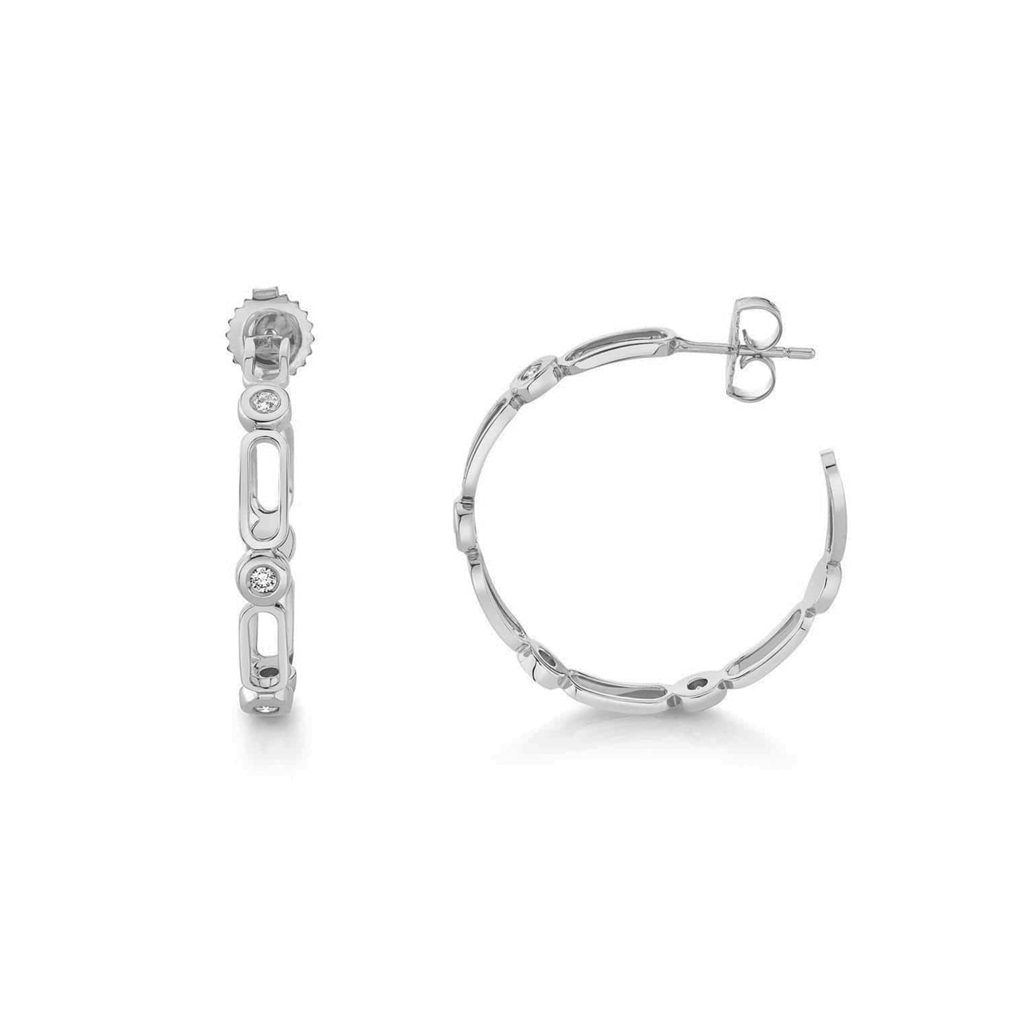 MICHAEL M Earrings Silver Silver Connection Hoops S-ER358