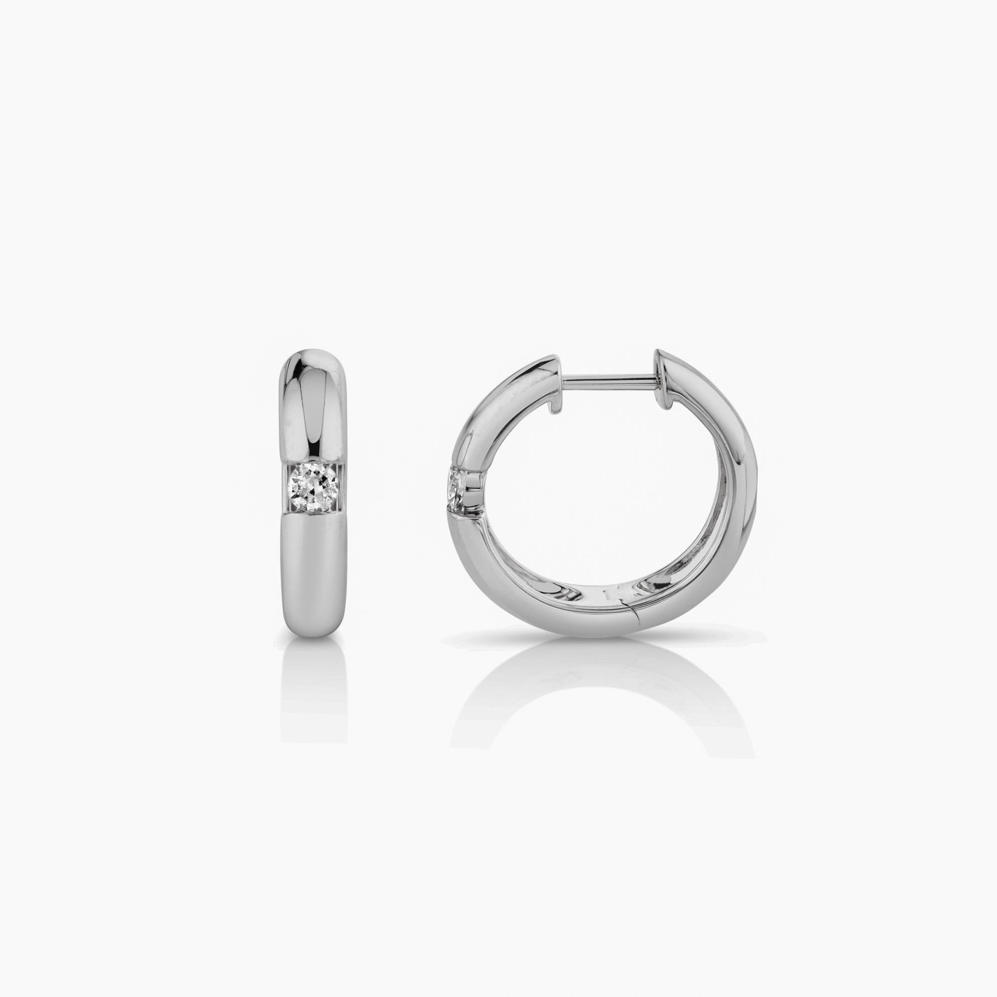 MICHAEL M Earrings Silver Silver Orb Split Huggies S-ER524