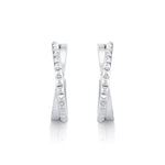 MICHAEL M Earrings Silver Silver Tetra Crossover Hoops S-ER349