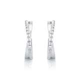 MICHAEL M Earrings Silver Silver Tetra Crossover Hoops S-ER349