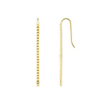 MICHAEL M Earrings Single Stone Foundation Bar Earrings